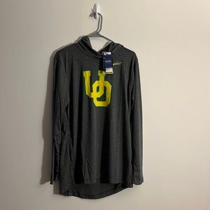 NWT Men's Nike Oregon Hoodie Long Sleeve Shirt, Grey, M DJ4882 071
